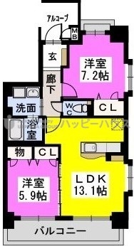 ボンヌ ジュルネ / 1001号室 間取り