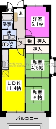 エトワール大野城 / 305号室 間取り