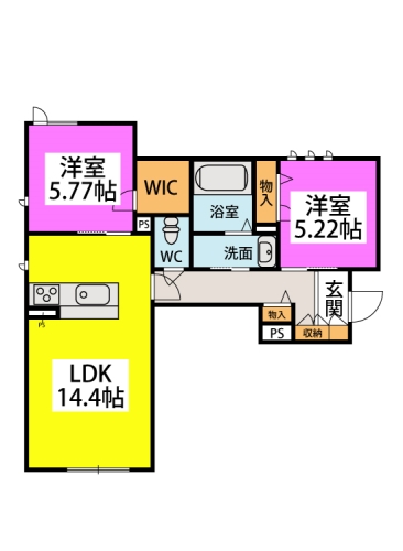 ラパン / 102号室 間取り