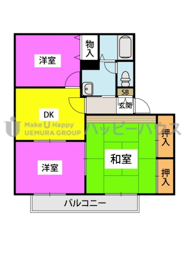 フラワーポテト正弥 / 1-202号室 間取り