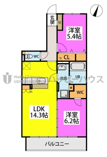 La　Pre’valoir / 503号室 間取り