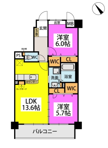 サンライズ白木原 / 103号室 間取り