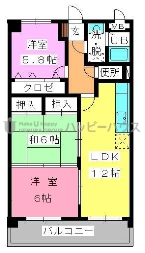 ＡＤＶＡＮＣＥ２１ / 402号室 間取り