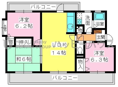 プレミール春日 / 301号室 間取り
