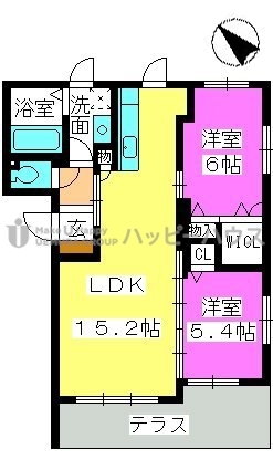 ブラン　ソワ / 101号室 間取り