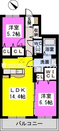 プライムコート大野城 / Ⅲ302号室 間取り