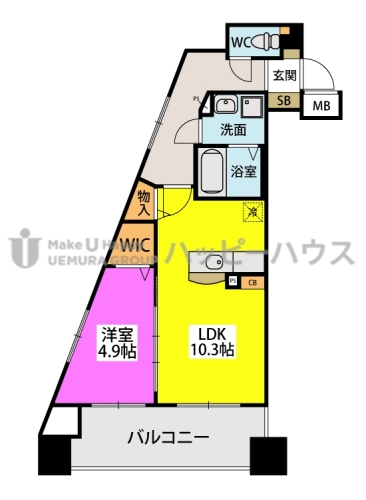 Precious春日原 / 503号室 間取り