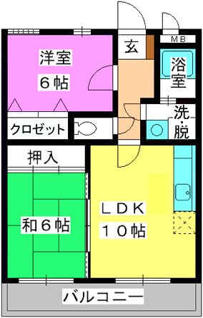 リヴェール大田 / 202号室 間取り