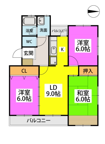 ドミール藤 / 405号室 間取り