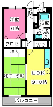 アバンダントTOU / 302号室 間取り