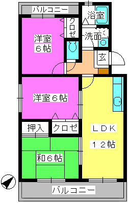 ローヤル南福岡 / 201号室 間取り