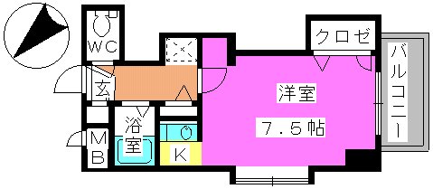 セントレージ大橋 / 105号室 間取り