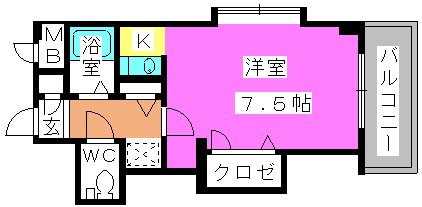 セントレージ大橋 / 201号室 間取り