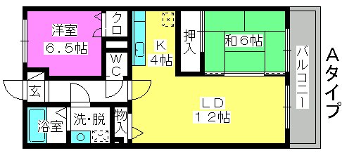 シックス板付 / 302号室 間取り