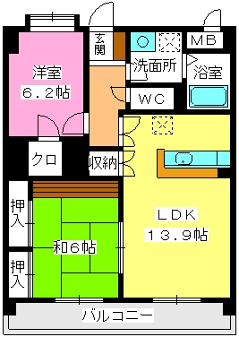 ソルト・ヴィース / 605号室 間取り
