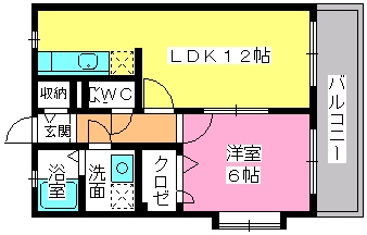 インパルス大橋 / 501号室 間取り