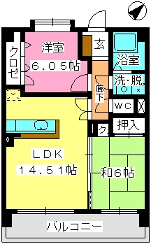 プロシード曰佐 / 507号室 間取り
