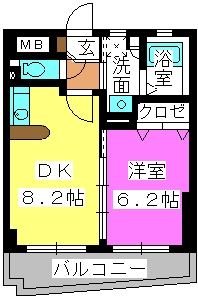 クレセント高宮 / 502号室 間取り