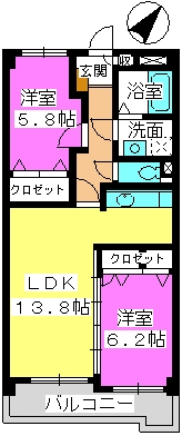 ドミール　シャトー / 205号室 間取り