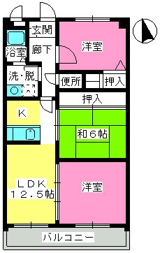 井尻第3ビル / 301号室 間取り