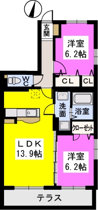 グラン・ジュテM / 303号室 間取り