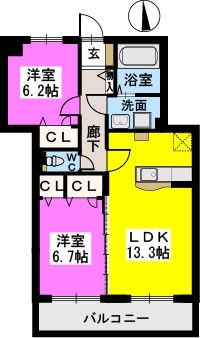 アークトゥルスＹ / 302号室 間取り