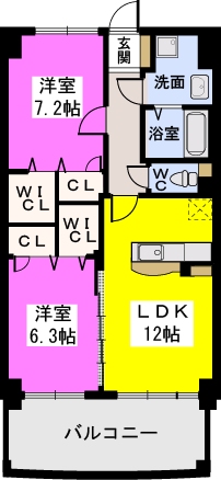 ルグラン博多駅南 / 502号室 間取り