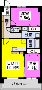 コンコルディア / 202号室 間取り