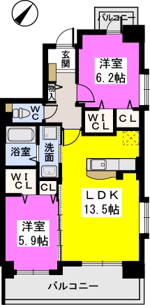 グランディア清水 / 701号室 間取り