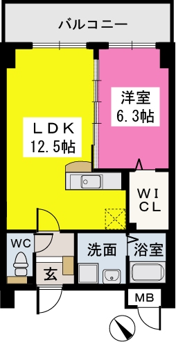 エクセル半道橋 / 605号室 間取り