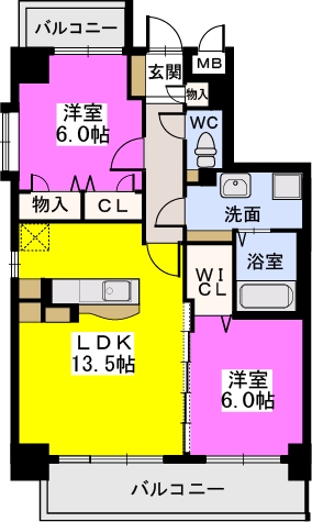 ボヌール　レーベン / 701号室 間取り