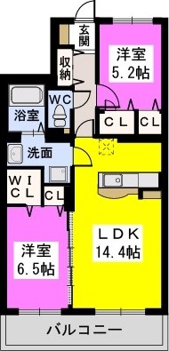 サントラップ / 402号室 間取り