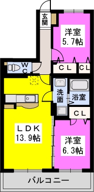 ココテラスＫ / 403号室 間取り