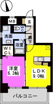 ハルコート大橋 / 701号室 間取り