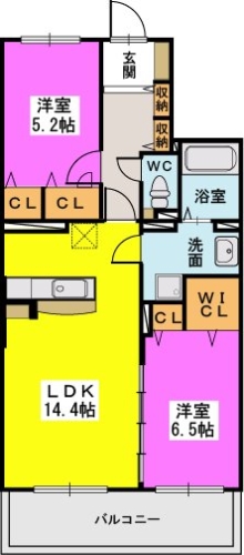プレジデント正弥博多 / 102号室 間取り