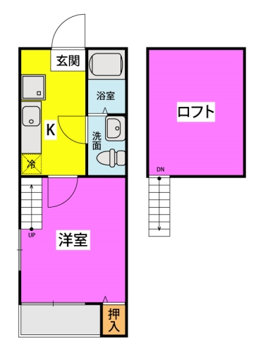 リトルマーメイド / 105号室 間取り