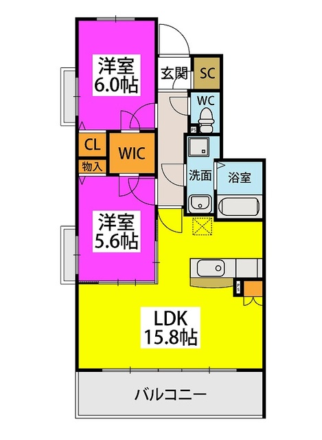 ノース　ガーデン / 303号室 間取り