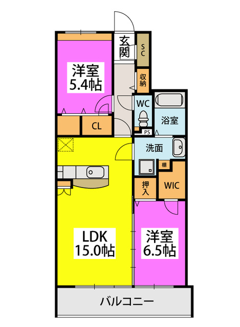 アンビエントＮ / 202号室 間取り