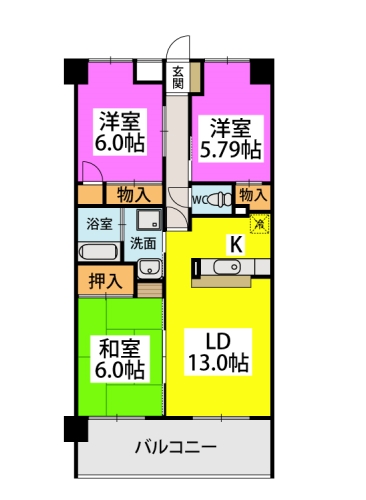 サン・ホーメスト大橋 / 202号室 間取り