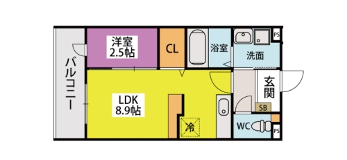 グラン　ソレイユ博多南 / 206号室 間取り