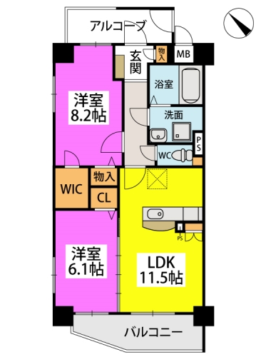 ベルカンパーニュ / 403号室 間取り