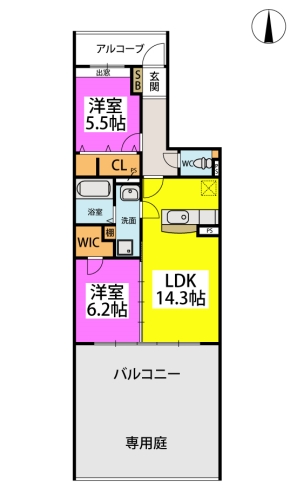 プレアM / 102号室 間取り