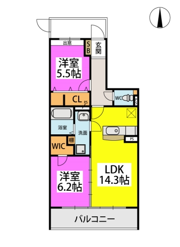 プレアM / 202号室 間取り
