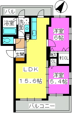 カラコレス / 2-201号室 間取り