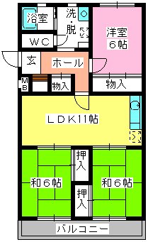 ルミエール篠原 / 405号室 間取り