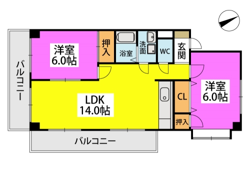 グリーンハイツ三浦 / 101号室 間取り