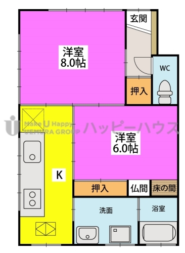 塩原安永貸家 / 1F号室 間取り