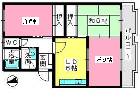 ハイム多々良川 / 403号室 間取り