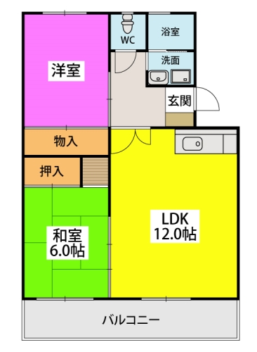 ロイヤルコーポ堺 / 403号室 間取り