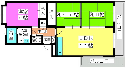 エルデ塩浜 / 301号室 間取り